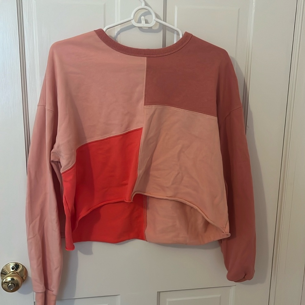 Pink Patchwork Crewneck